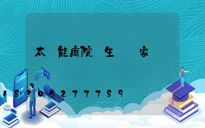 太陽能庭院燈生產廠家