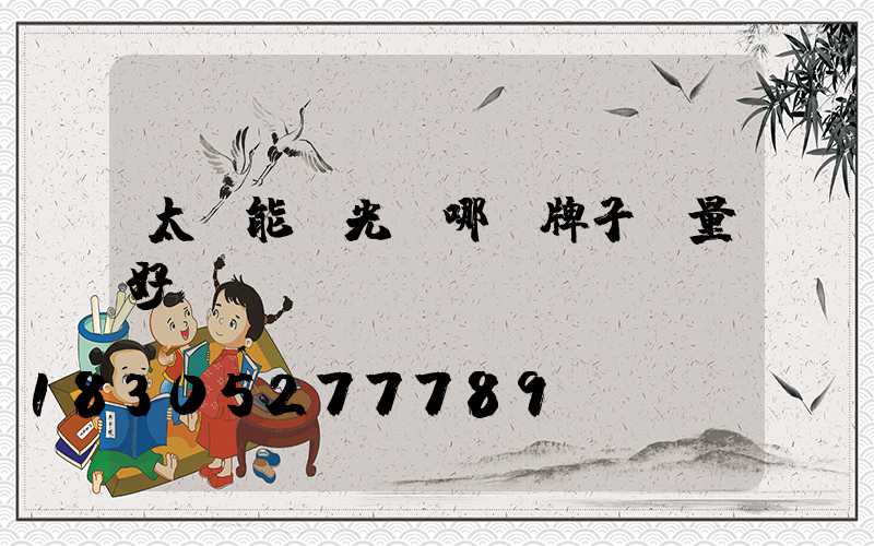 太陽能投光燈哪個牌子質量好