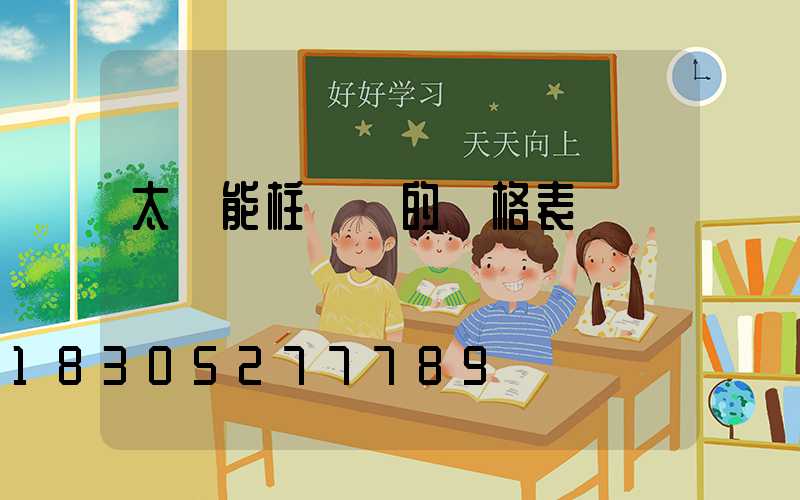 太陽能柱頭燈的價格表