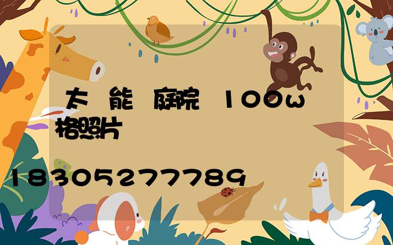 太陽能燈庭院燈100w價格照片