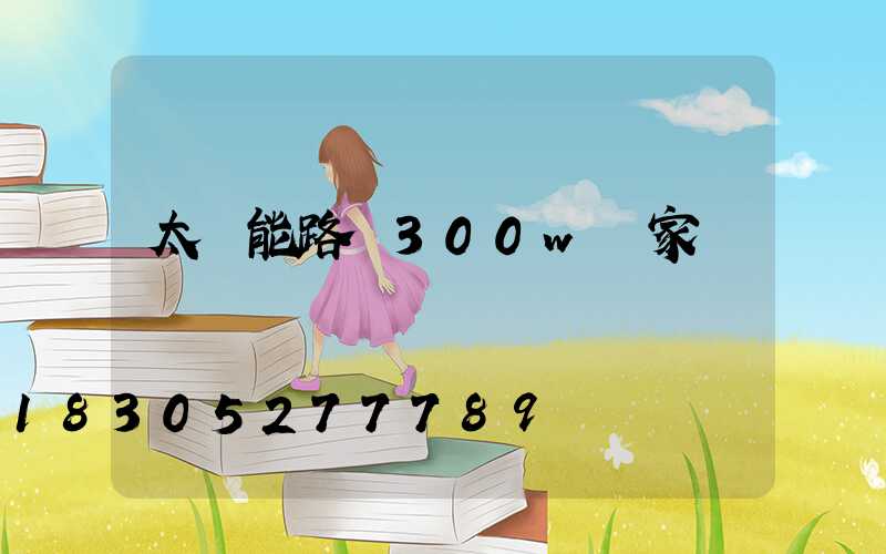 太陽能路燈300w廠家報價