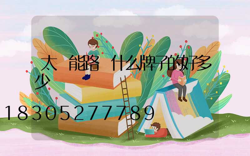 太陽能路燈什么牌子的好多少錢