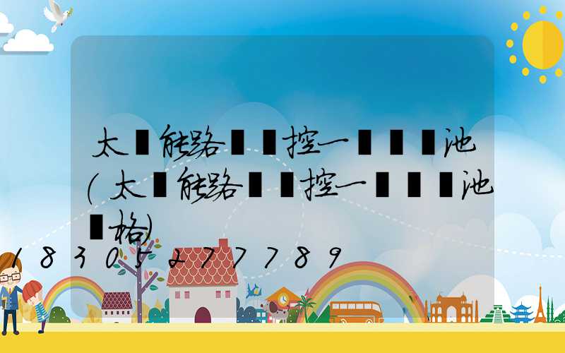 太陽能路燈儲控一體鋰電池(太陽能路燈儲控一體鋰電池價格)