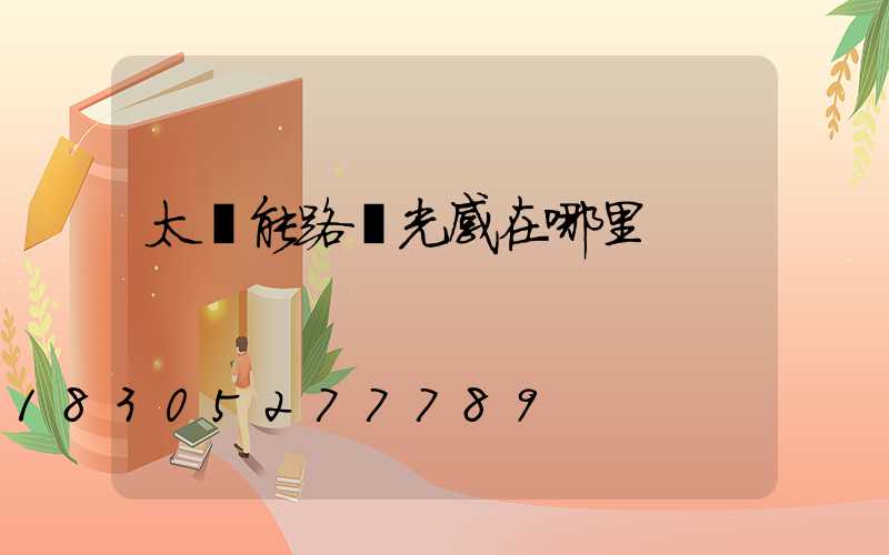 太陽能路燈光感在哪里