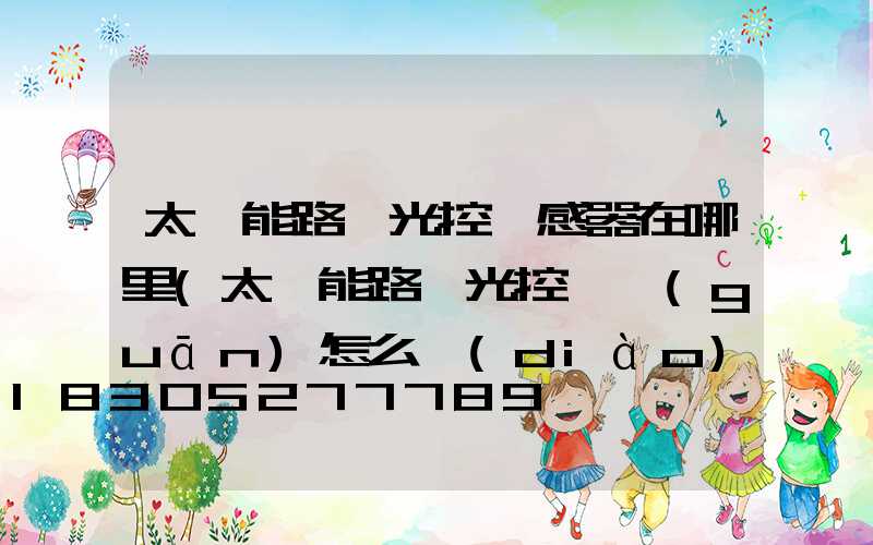 太陽能路燈光控傳感器在哪里(太陽能路燈光控開關(guān)怎么調(diào)時間)