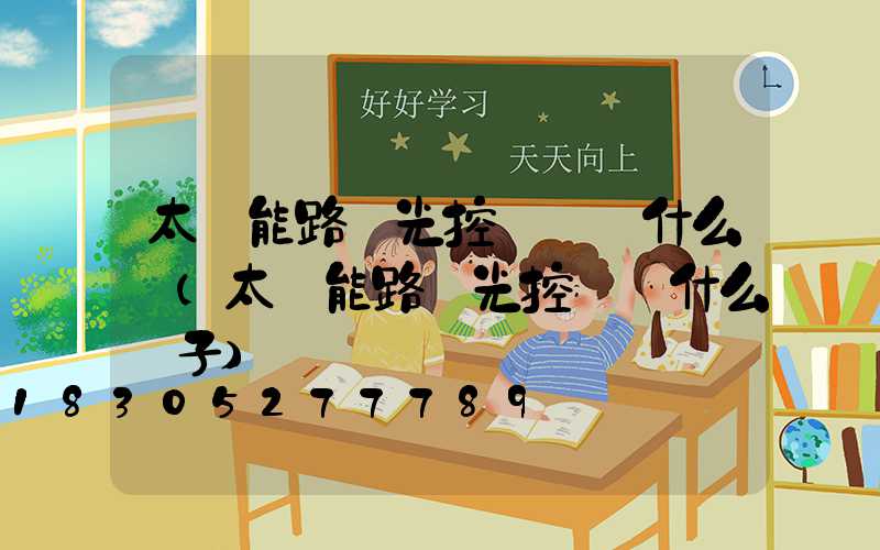 太陽能路燈光控開關長什么樣(太陽能路燈光控開關什么樣子)