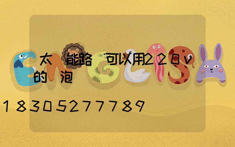 太陽能路燈可以用220v的燈泡嗎