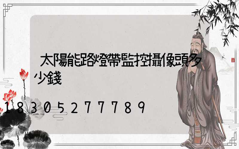 太陽能路燈帶監控攝像頭多少錢