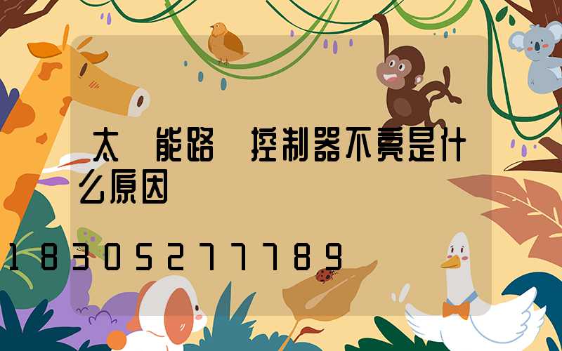 太陽能路燈控制器不亮是什么原因