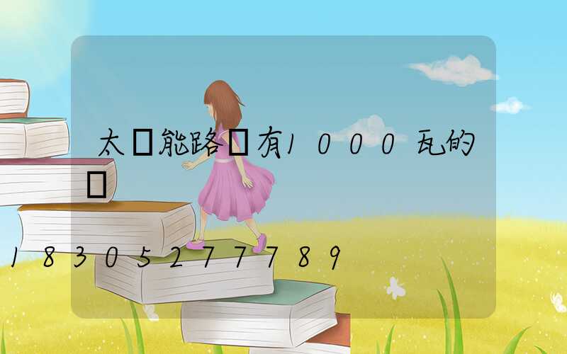 太陽能路燈有1000瓦的嗎