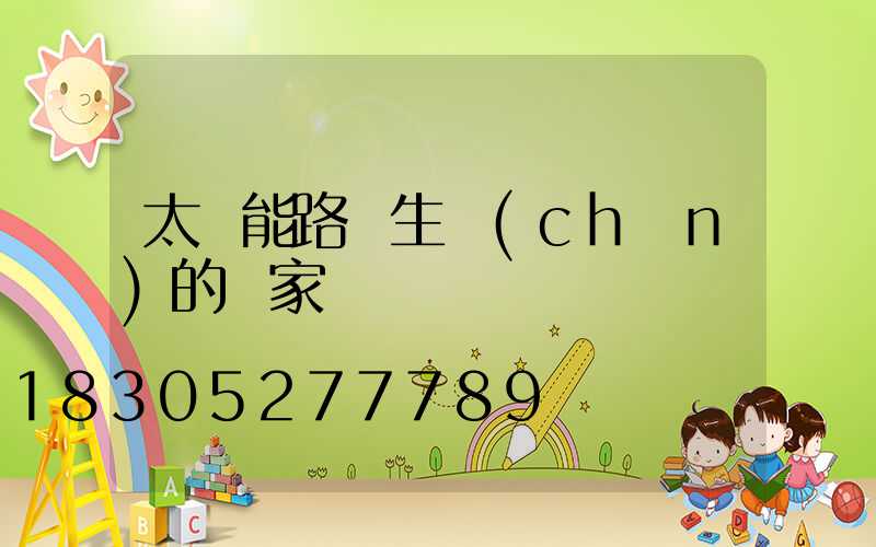 太陽能路燈生產(chǎn)的廠家