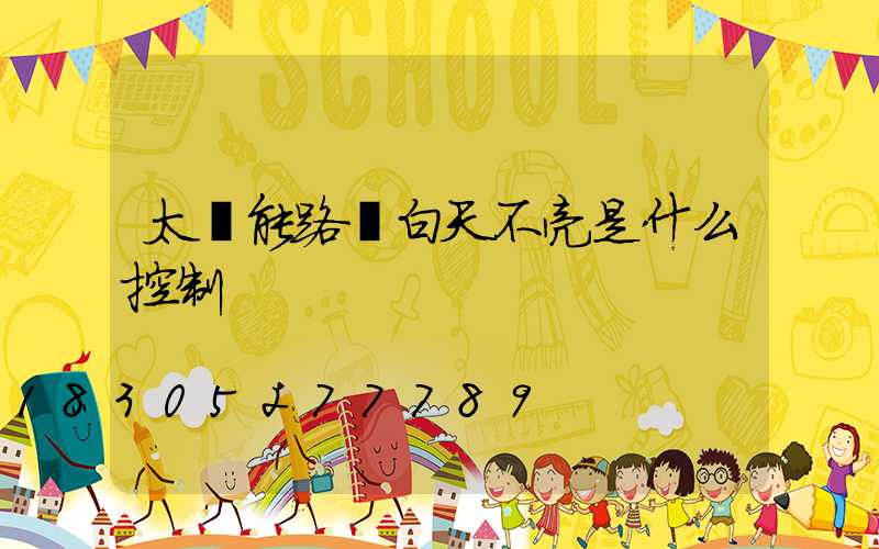 太陽能路燈白天不亮是什么控制