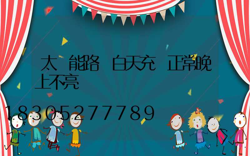 太陽能路燈白天充電正常晚上不亮