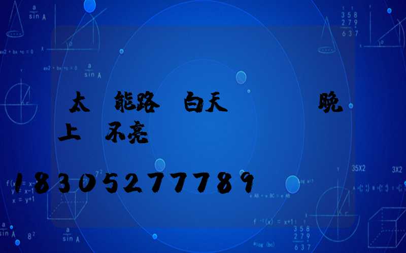 太陽能路燈白天紅燈閃爍晚上燈不亮