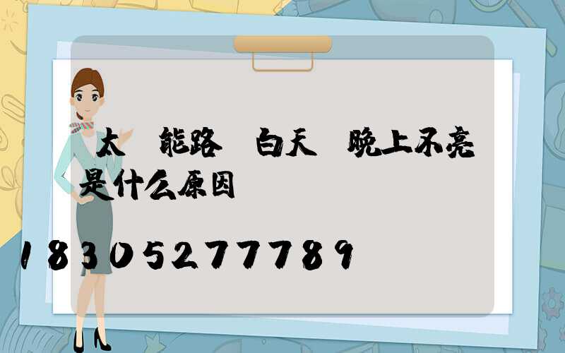 太陽能路燈白天閃晚上不亮是什么原因