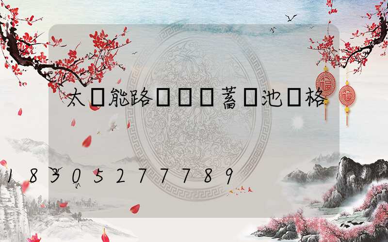 太陽能路燈膠體蓄電池訪格