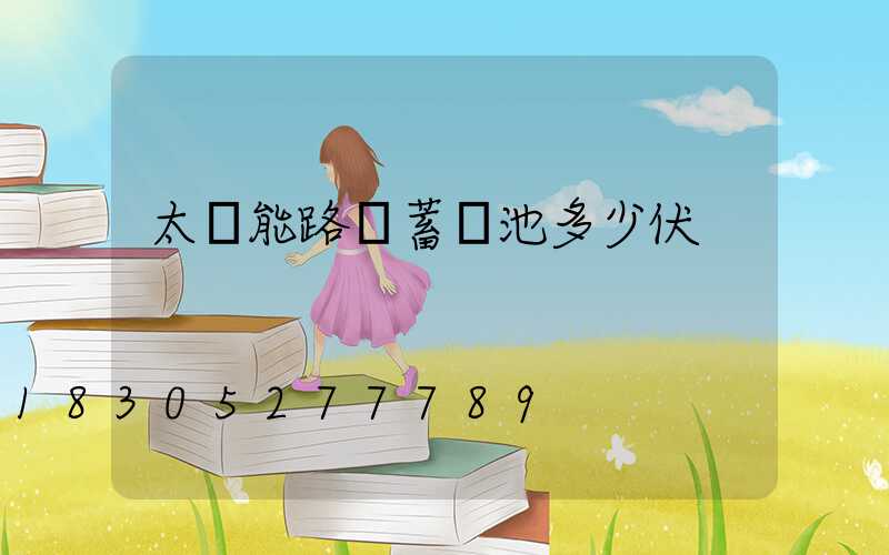太陽能路燈蓄電池多少伏