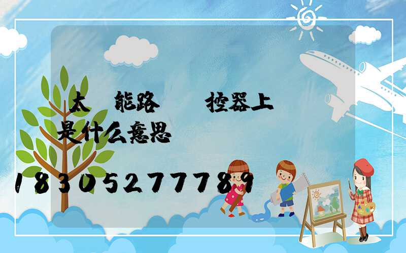 太陽能路燈遙控器上rui是什么意思