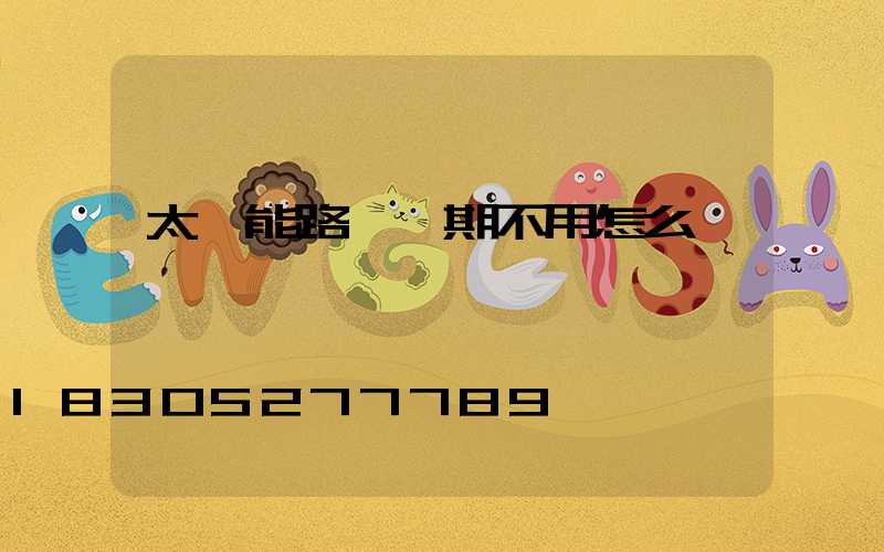 太陽能路燈長期不用怎么辦