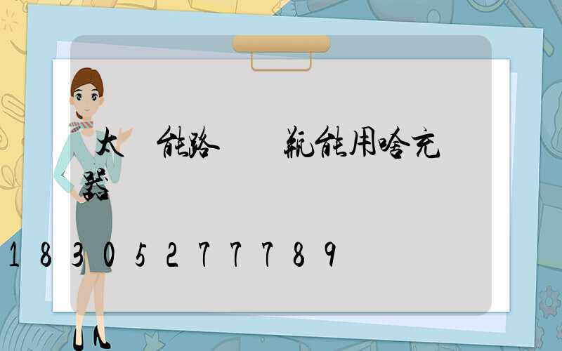 太陽能路燈電瓶能用啥充電器