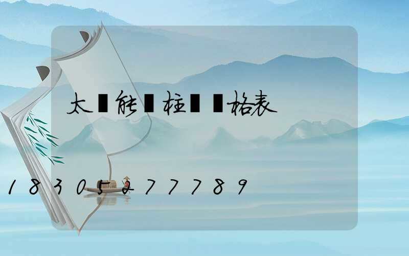 太陽能門柱燈價格表