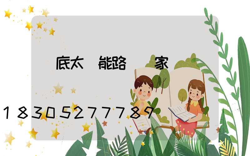 婁底太陽能路燈廠家