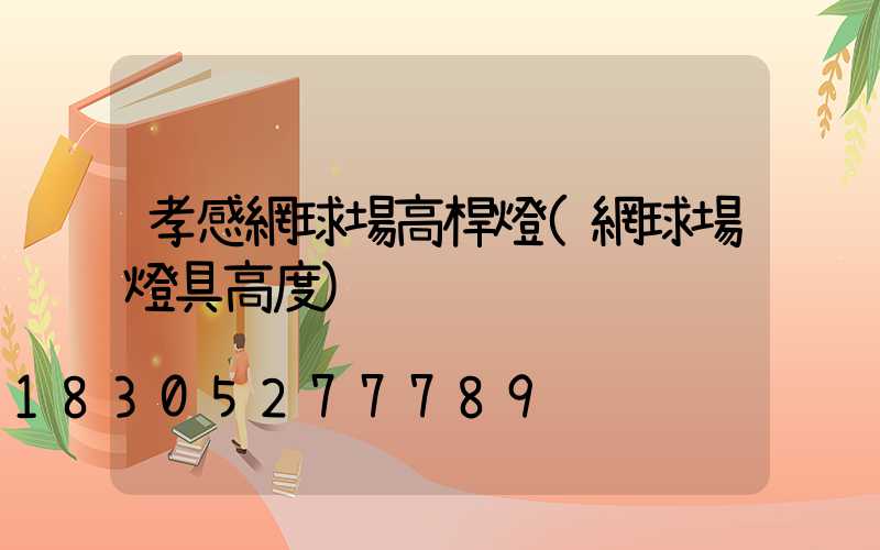 孝感網球場高桿燈(網球場燈具高度)