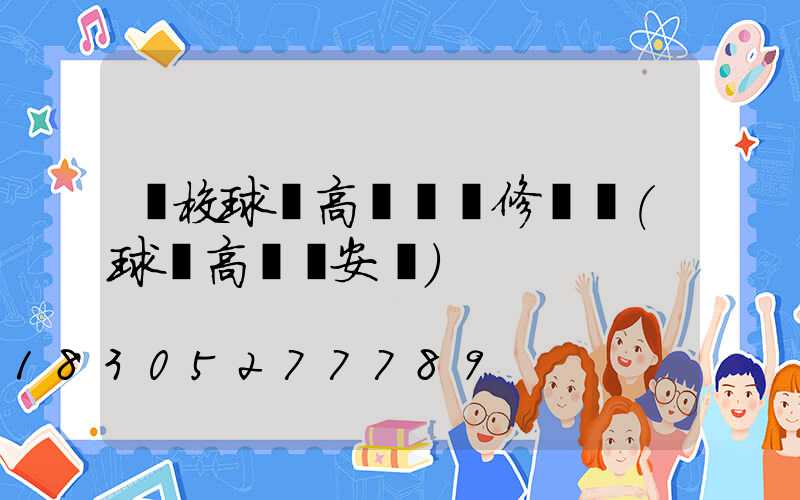 學校球場高桿燈維修標準(球場高桿燈安裝)
