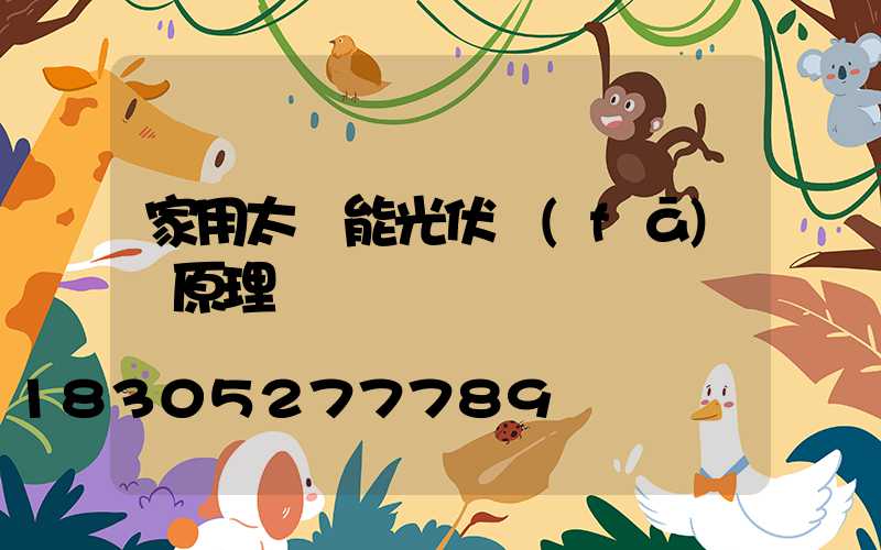 家用太陽能光伏發(fā)電原理