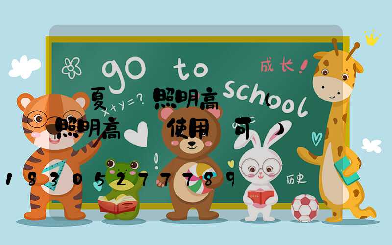 寧夏廠區照明高桿燈(機場照明高桿燈使用許可證)