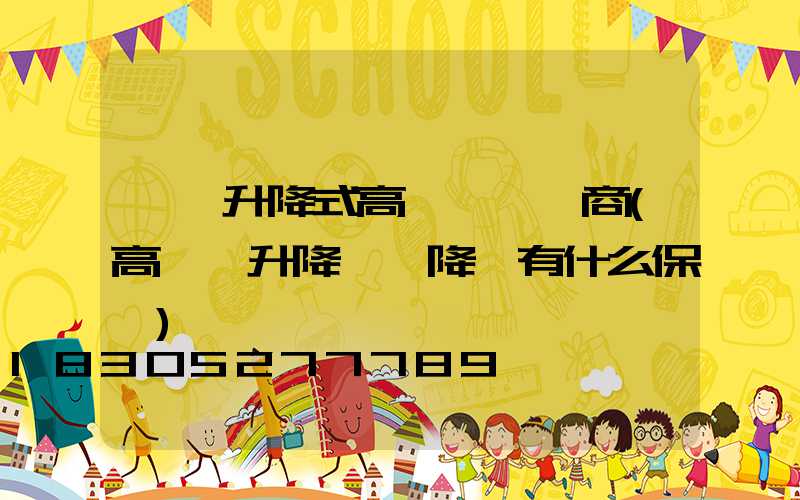 寶雞升降式高桿燈經銷商(高桿燈升降機構降時有什么保護)