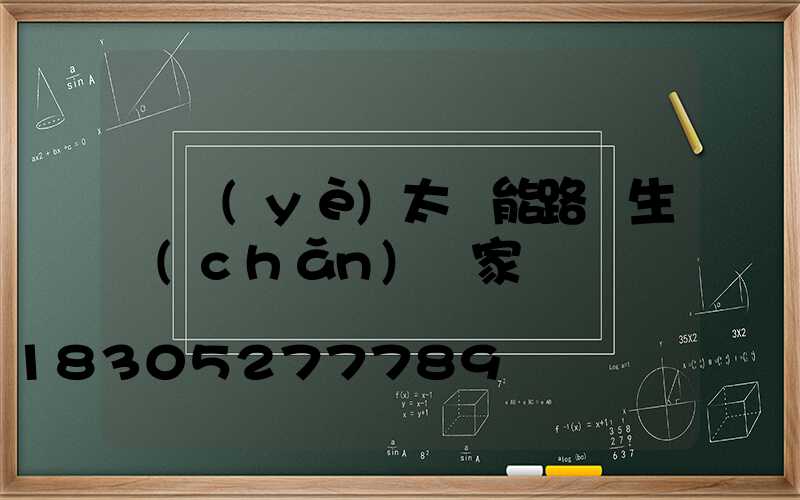 專業(yè)太陽能路燈生產(chǎn)廠家