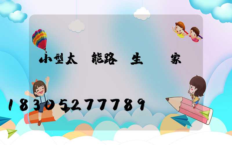 小型太陽能路燈生產廠家