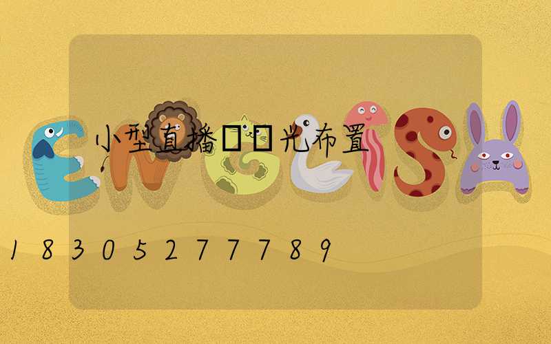 小型直播間燈光布置