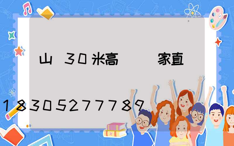山東30米高桿燈廠家直銷