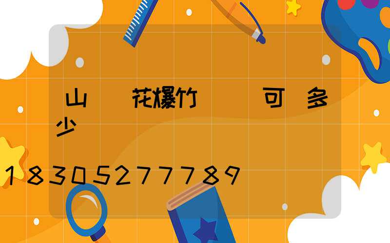 山東煙花爆竹經營許可證多少錢