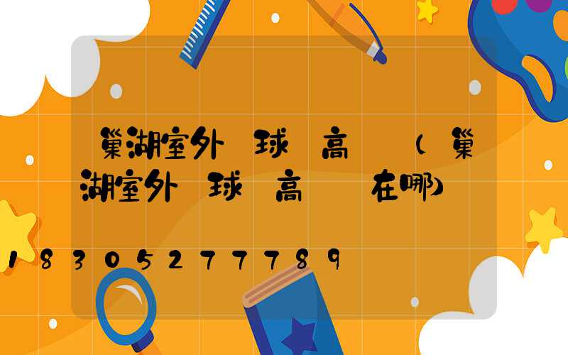 巢湖室外籃球場高桿燈(巢湖室外籃球場高桿燈在哪)