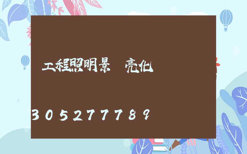 工程照明景觀亮化