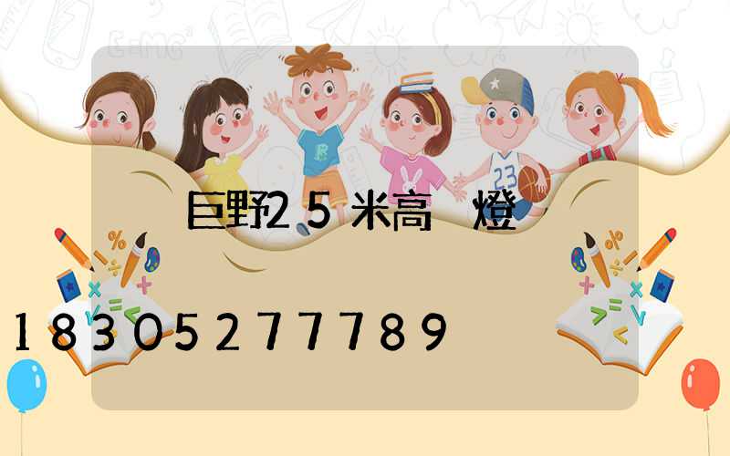 巨野25米高桿燈
