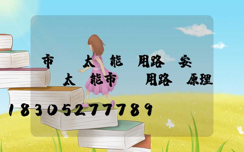 市電及太陽能兩用路燈安裝圖(太陽能市電兩用路燈原理)