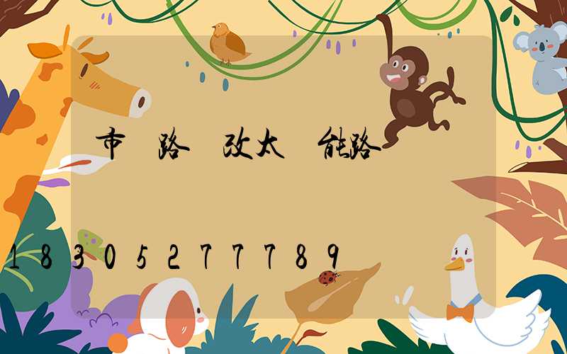 市電路燈改太陽能路燈報價