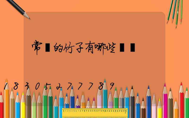 常見的竹子有哪些種類