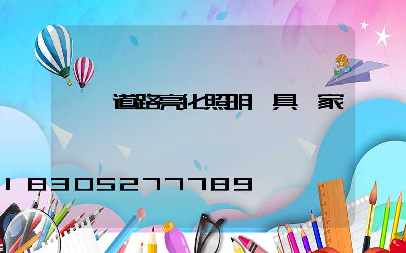 廣東道路亮化照明燈具廠家