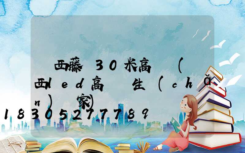 廣西藤縣30米高桿燈(廣西led高桿燈生產(chǎn)廠家)