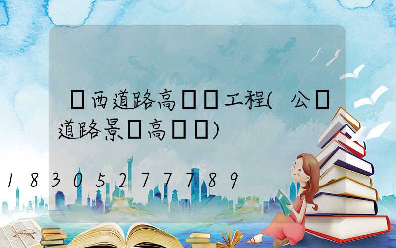 廣西道路高桿燈工程(公園道路景觀高桿燈)