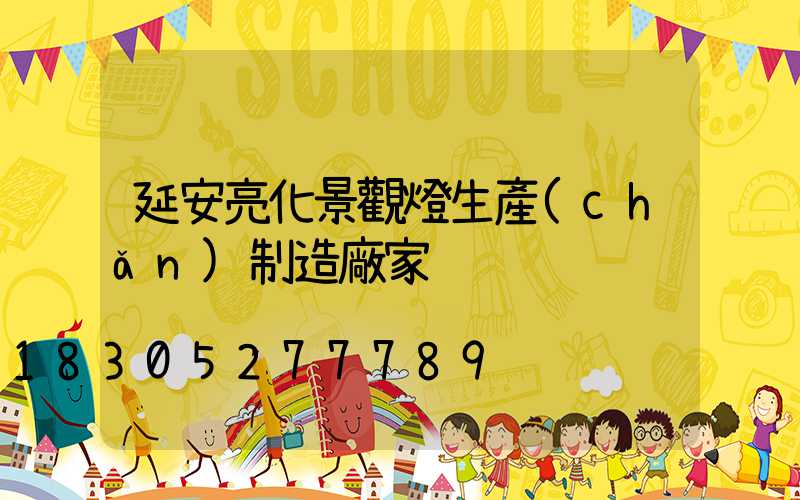 延安亮化景觀燈生產(chǎn)制造廠家