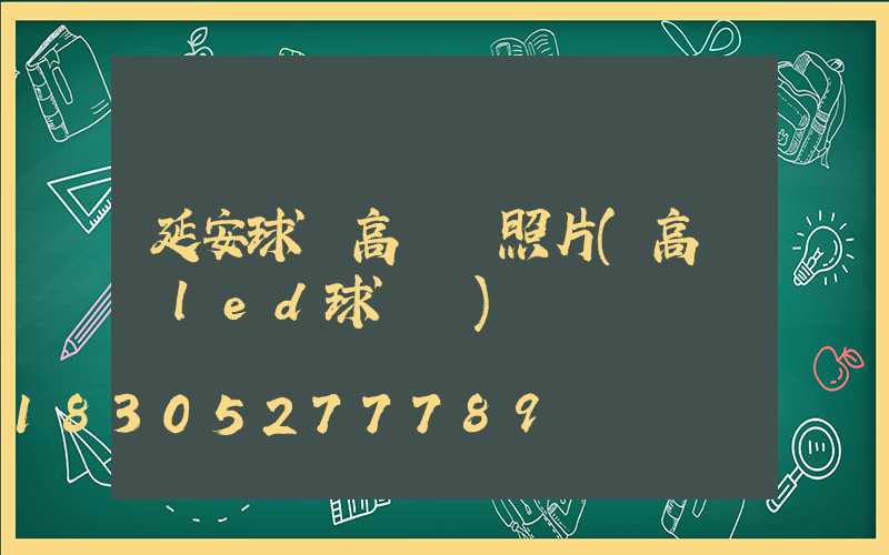 延安球場高桿燈照片(高桿燈led球場燈)