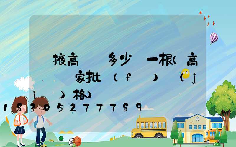 張掖高桿燈多少錢一根(高桿燈廠家批發(fā)價(jià)格)