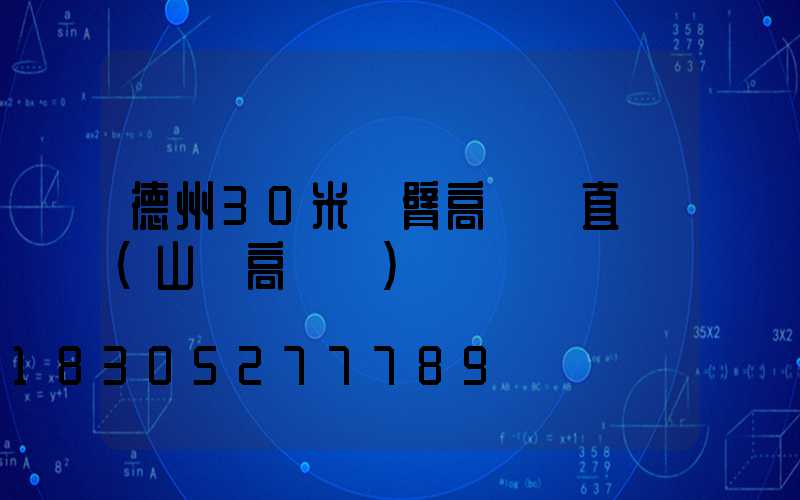德州30米雙臂高桿燈直銷(山東高桿燈)