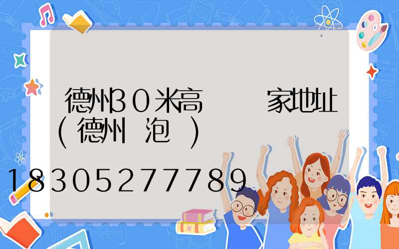 德州30米高桿燈廠家地址(德州燈泡廠)